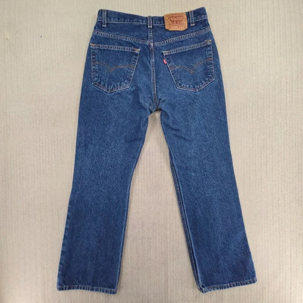 Vintage Levis 517 Jeans Mens 32x30 Dark Blue Slim Fit Bootcut Cowboy 90s Y2K